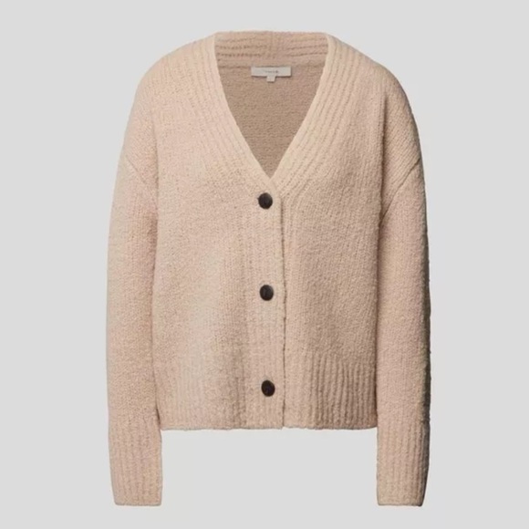 VINCE Slub Wool Blend Cardigan in Burlap Size Small - Picture 5 of 12